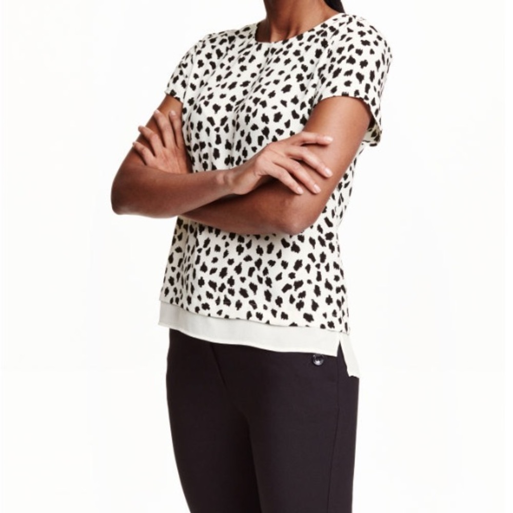 H&M patterned satin blouse
